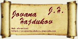Jovana Hajdukov vizit kartica